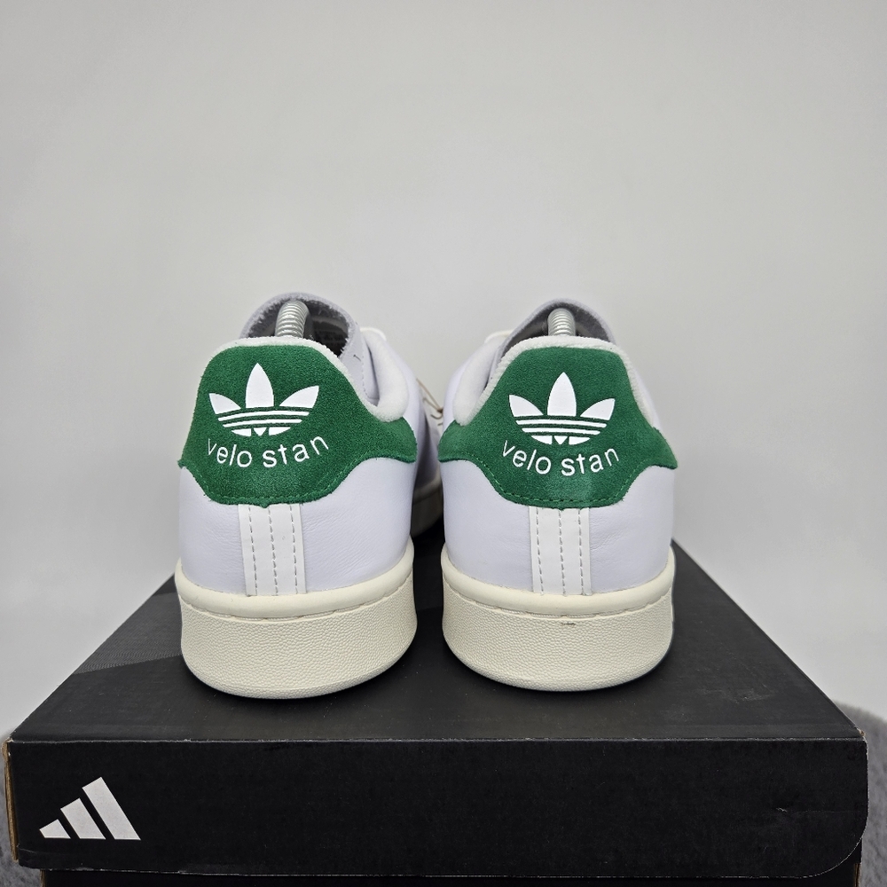 New adidas Velostan Smith Cloud White Leather Men's Cycling Shoes Size 11.5 - Picture 4 of 8